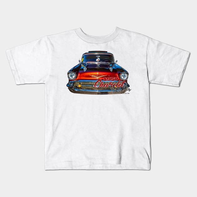 1957 Chevrolet Bel Air 2 Door Sedan Kids T-Shirt by Gestalt Imagery